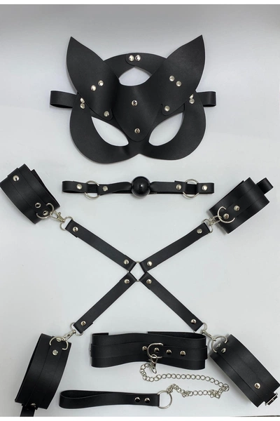 Fantazi Maske Kelepçe Harness Set Vonda Wear 800229